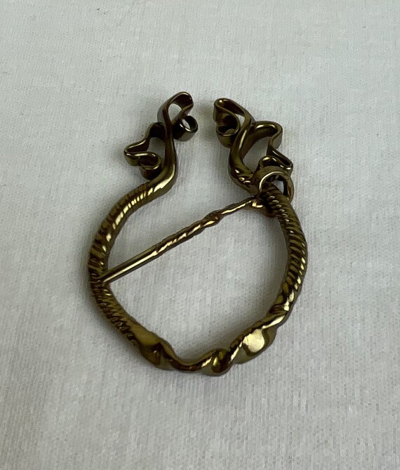 Vintage Celtic Broach ~ Solid Bronze Celtic Swan … - image 3