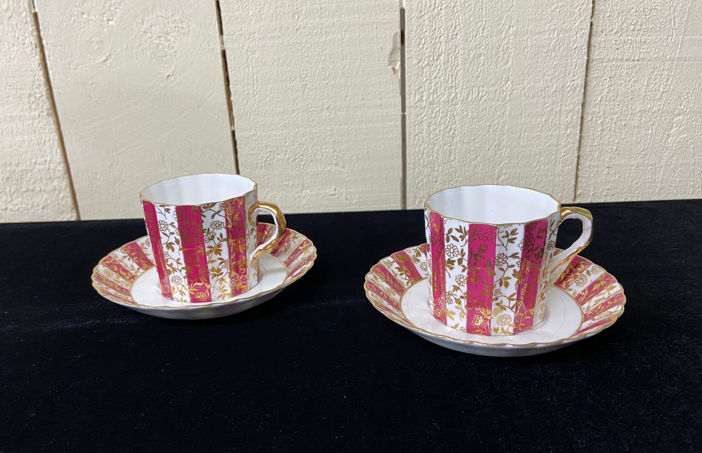 Antique Bodley Demitasse Cups And Saucers ~ Edward J.D. Antique Bodley Demitasse Cups And Saucers ~ Edward J.D.