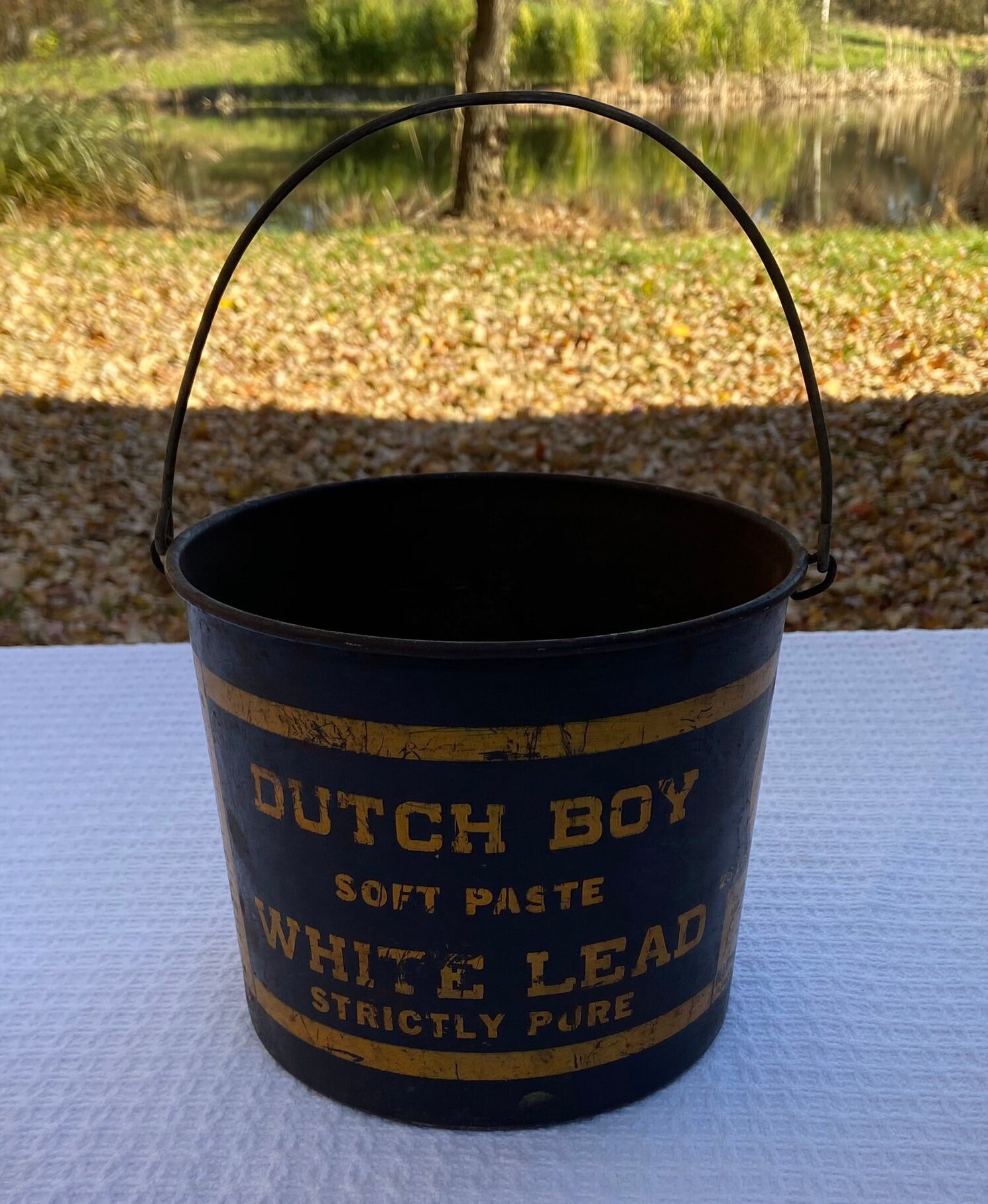 Vintage Dutch Boy Soft Paste White Lead Bucket - Etsy Vintage Dutch Boy Soft Paste White Lead Bucket - Etsy