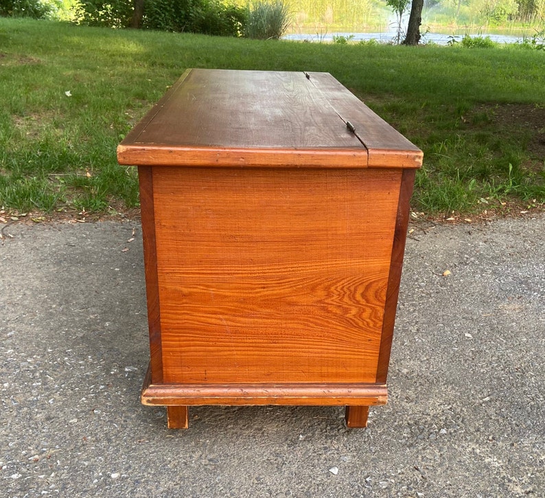 Vintage Pine Blanket Chest Wooden Blanket Chest Local Etsy