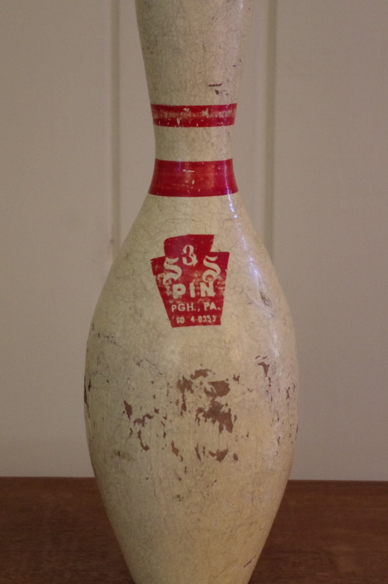 Vintage Bowling Pin 15 S S Bowling Pin Pittsburgh Etsy