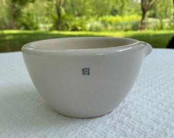 Vintage Coors USA Mortar ~ 5&quot; In Diameter ~ Apothecary Mortar ~ Coors USA 52211 Mortar ~ Pharmaceutical Mortar ~ Mortar