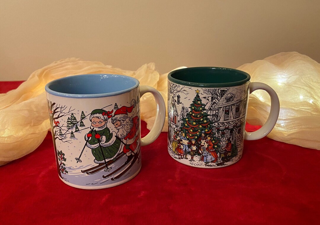 Vintage Potpourri Press Christmas Mugs Made in Japan Child's Christmas