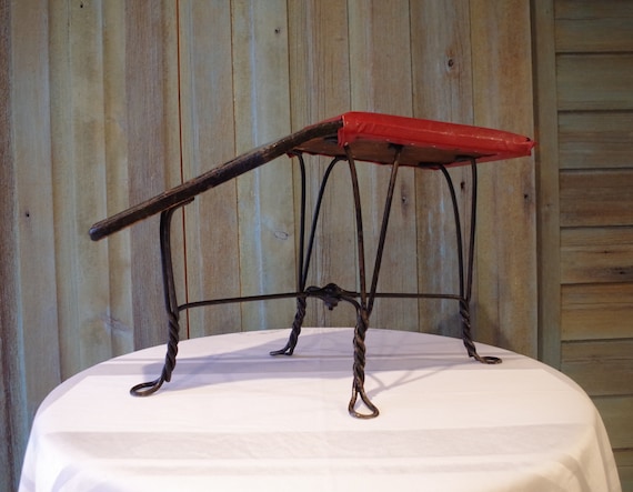 Shoe Fitting Stool Vintage Shoe Salesman Fitting Bench Etsy