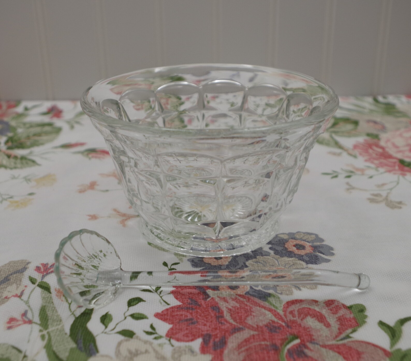 Vintage Condiment Bowl With Glass Spoon Glass Seashell Spoon Etsy