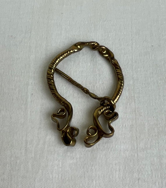 Vintage Celtic Broach ~ Solid Bronze Celtic Swan … - image 4