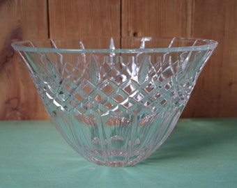 Vintage Waterford Bowl ~ 8" Round Crystal Shelton Marquis By Waterford Bowl ~ Made In Germany ~ Lead Crystal
