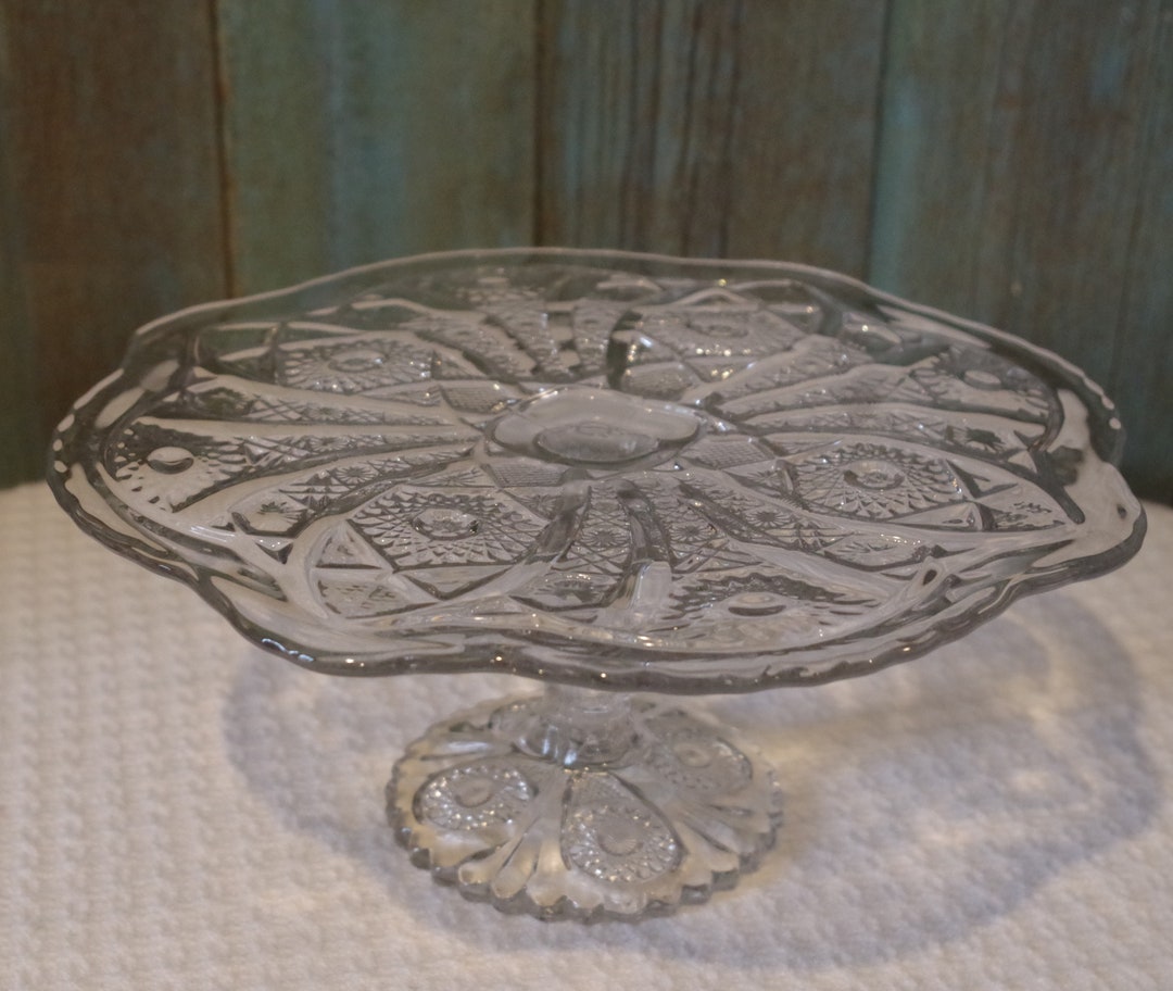Imperial Glass Vintage Cake Plate Pedestal Cake Plate Pedestal Dessert