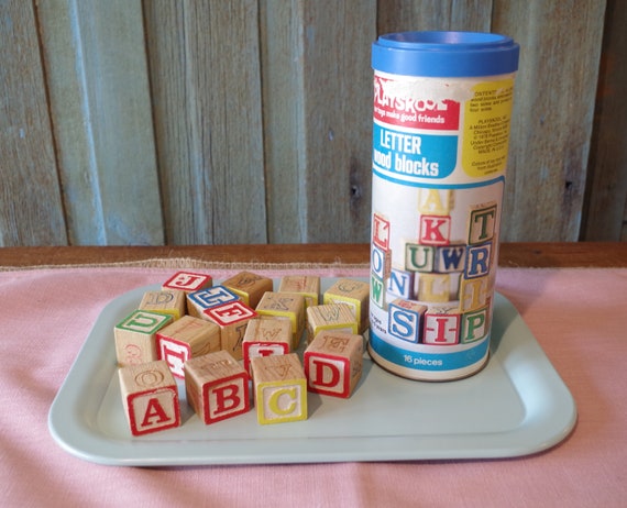playskool letter wood blocks