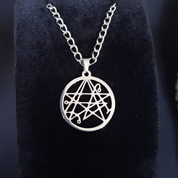Necronomicon Pendant, Necronomicon Necklace, Witch Necklace, Satanic Pendant, Satanic Necklace, Demonic, Gothic, Satan, Evil, Dark