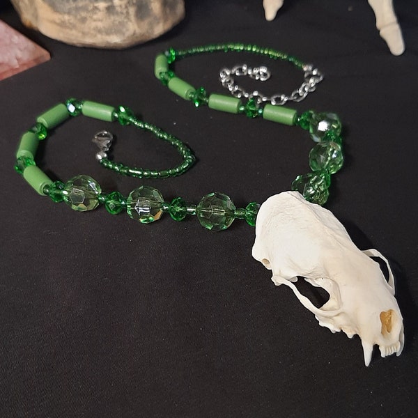 Mink Skull Necklace, Skull Necklace, Bone Necklace, Bone Jewelry, Gothic Necklace, Real Skull Necklace, Forest Necklace, Skull Jewelry