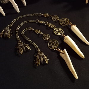 Pendulum, Skull Pendulum, Bone Pendulum, Witch Pendulum, Antler Pendulum, Witch, Witchcraft, Wiccan Pendulum, Witchcraft Supply, Occult