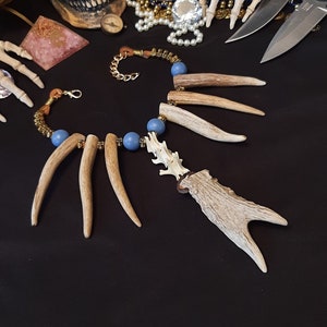 Bone Necklace, Bone Jewelry, Antler Necklace, Real Bone Necklace, Real Bone Jewelry, Shaman Necklace, Wiccan Necklace, Witch Necklace