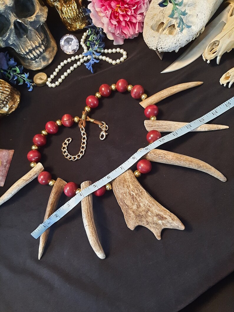 Antler Necklace, Bone Necklace, Bone Jewelry, Deer Antler Necklace