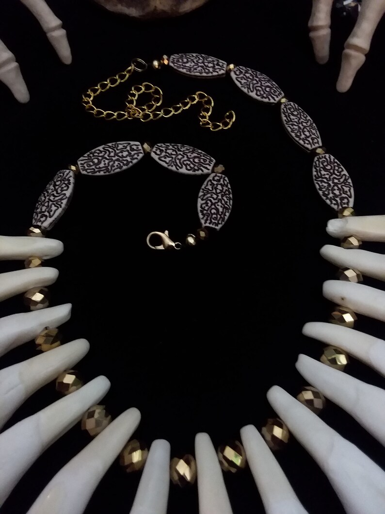 Tooth Necklace Shaman Necklace Buffalo Tooth Necklace Bone Jewelry Tribal Necklace Teeth Necklace Buffalo Teeth Bone Necklace