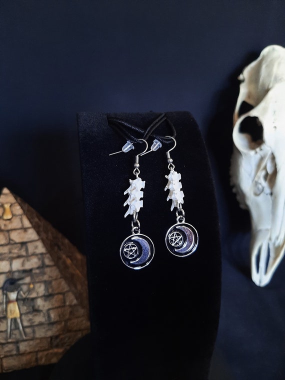 Pentagram Earring Crescent Moon | Charm And Amulet™