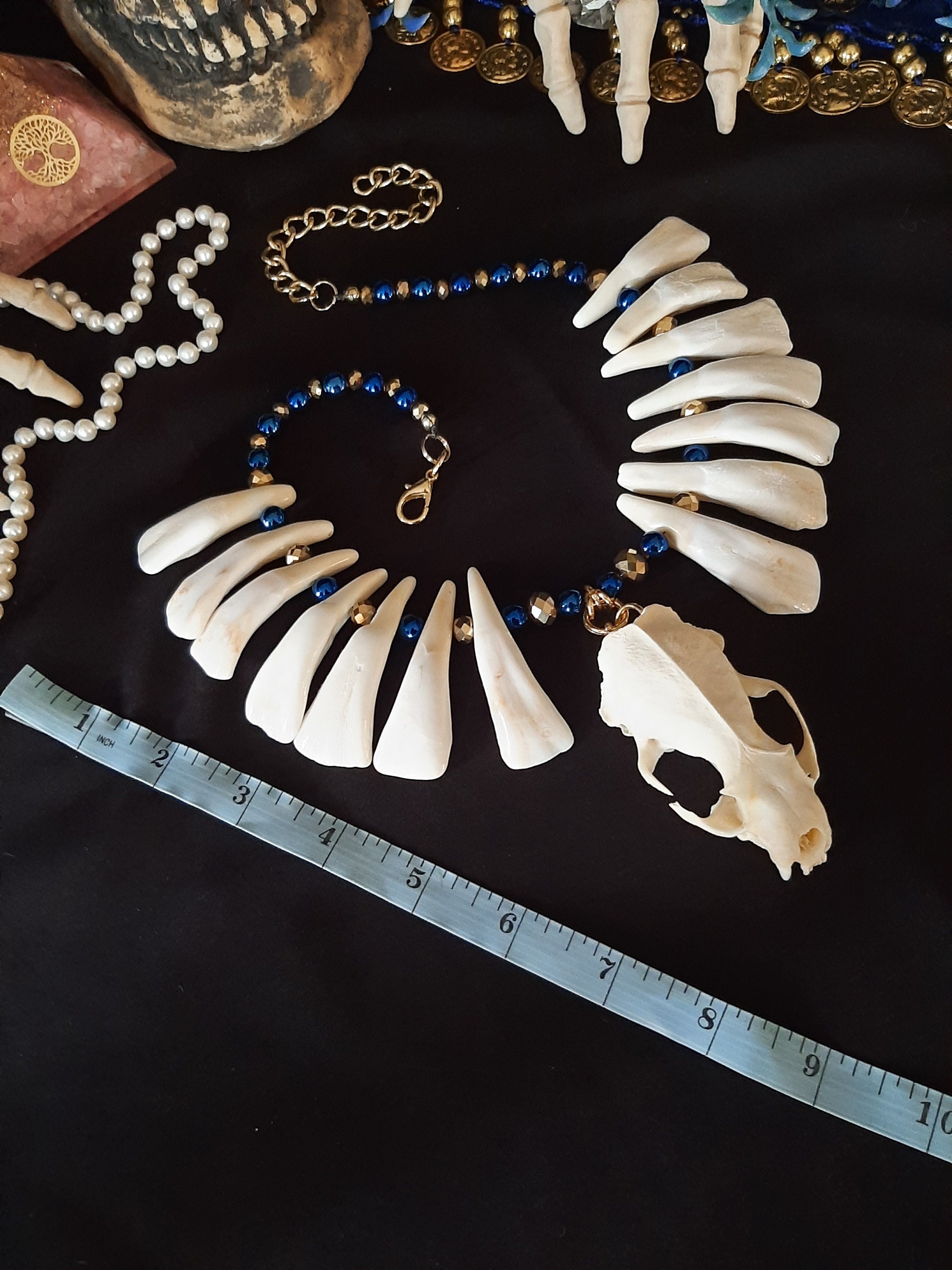 Witch Doctor Necklace, Shaman, Tribal, Ritual, Bone Necklace