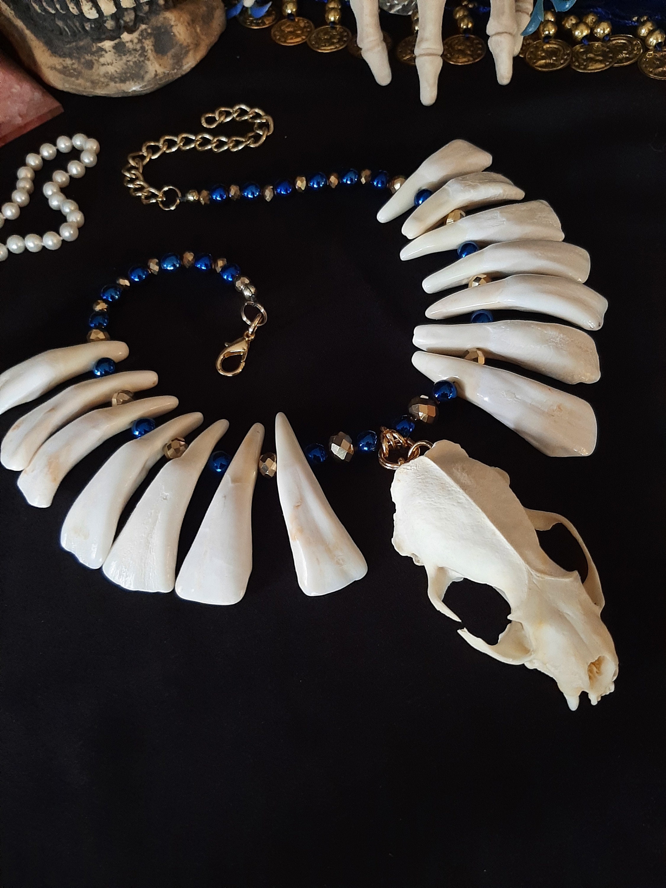 Witch Doctor Necklace, Shaman, Tribal, Ritual, Bone Necklace