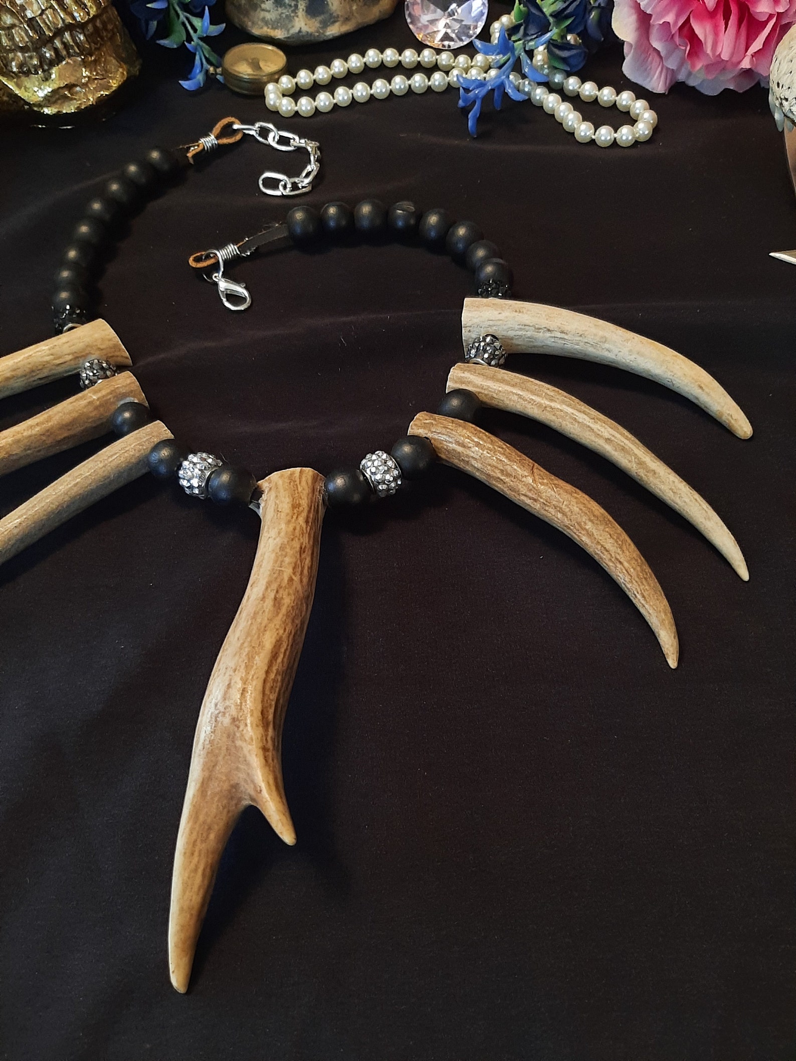 Bone Necklace Bone Jewelry Antler Necklace Real Bone Etsy