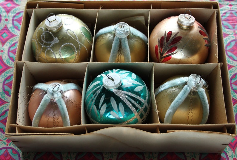 Six 3 Vintage Christmas Tree LANISSA Ornaments West Germany Etsy