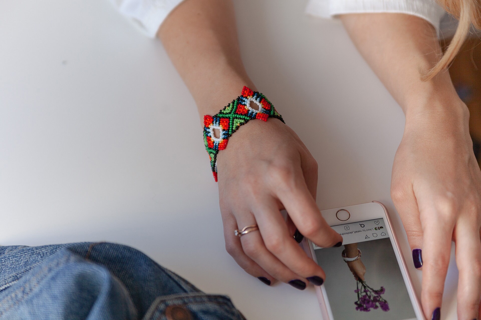 Handmade bracelet in Mexican style for her Etsy