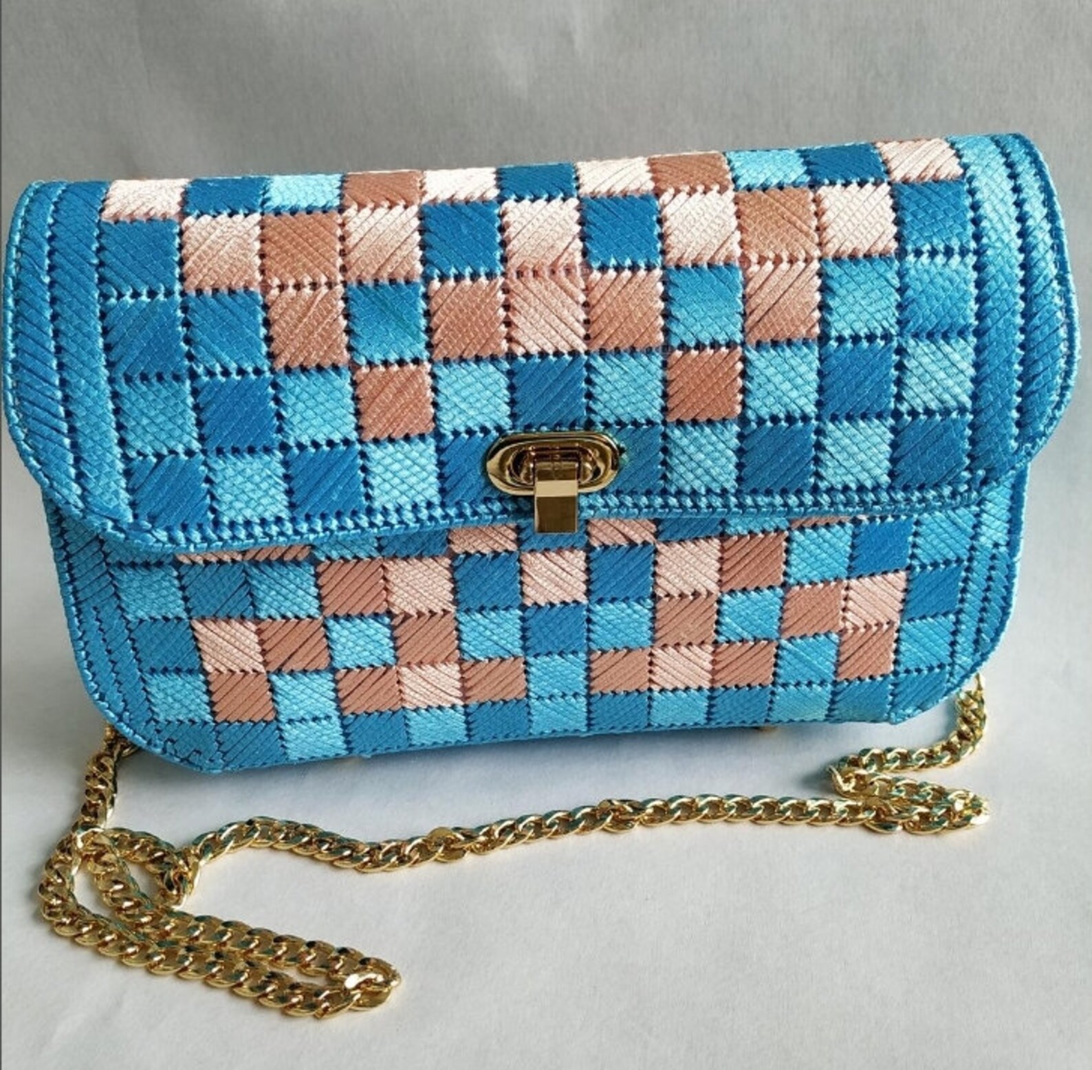 Blue cross body bag Luxury small bag Designer bag Designer Etsy