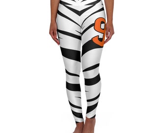 Joe Burrow 9 Bengal White Tiger Striped High Waisted Yoga Leggings
