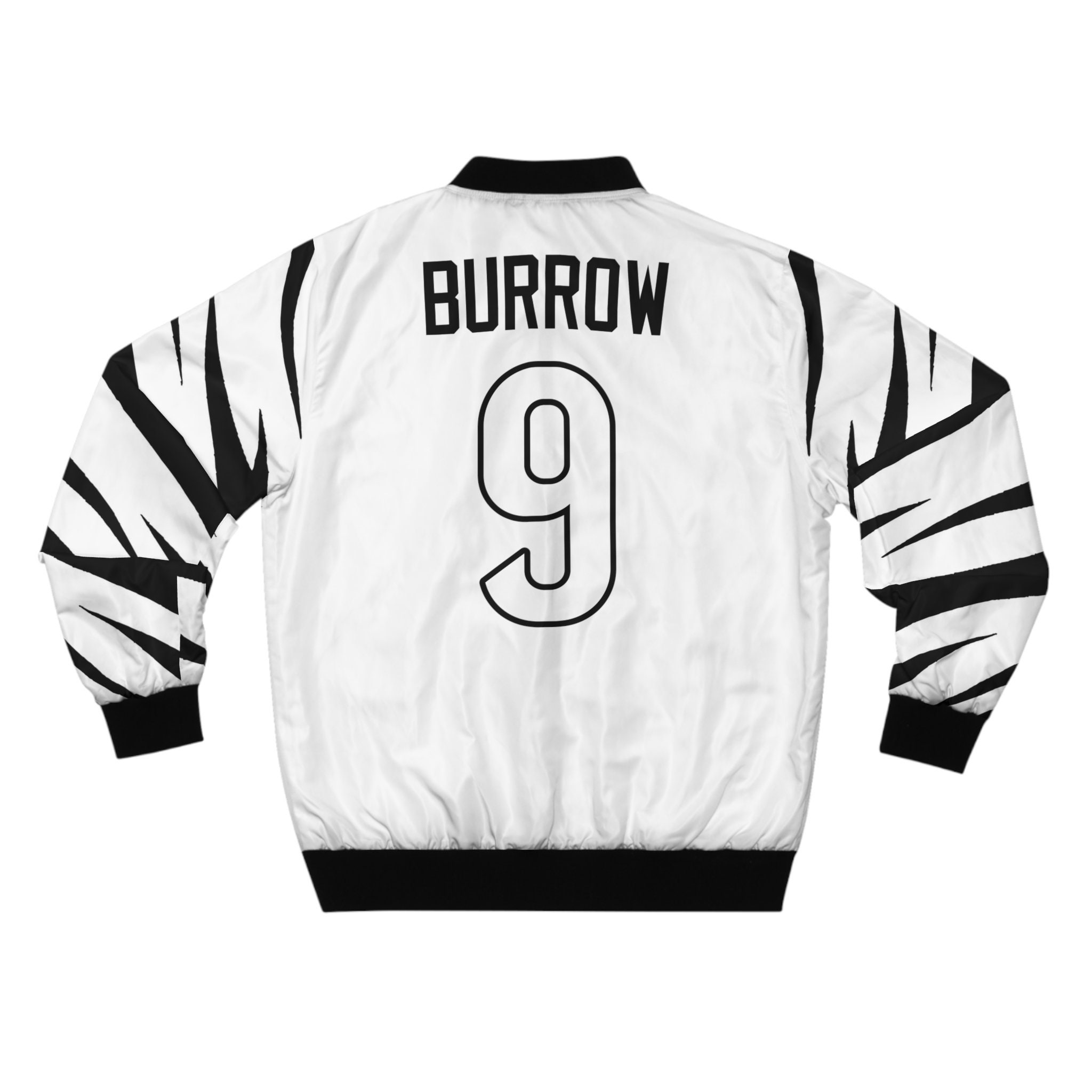 Joe Burrow Whiteout Bengals Bomber Jersey Jacket