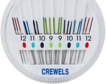 Singer Crewels Color Eye Needles 24 Pk - Hand Embroidery Needles