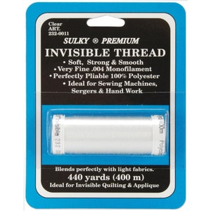 Sulky Invisible Thread for Hand or Machine Sewing
