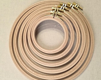 Nurge Beech Wood Embroidery Hoops - Size options 4 - 10-Inch