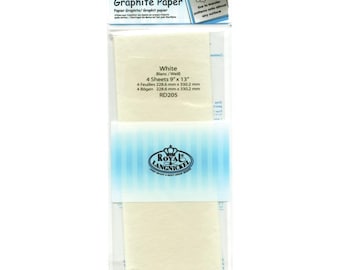 White or Gray Graphite Paper - Includes 4 - 9x13 Inch Sheets