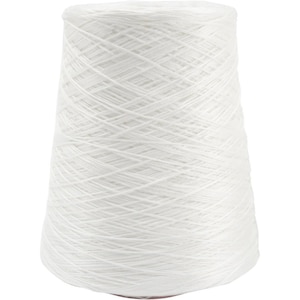 May include: A white cone of yarn.