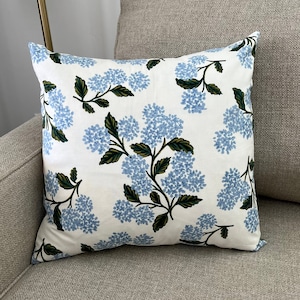 Rifle Paper Co Hydrangea in Cream Fabric Pillow Cover