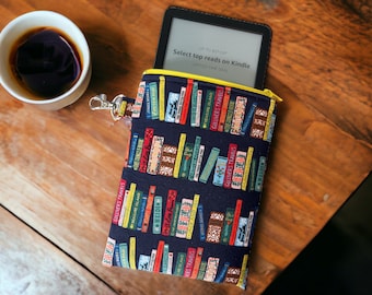 Rifle Paper Co Curio Book Club Fabric sleeve for the BASIC Kindle, 8, 10, 11 and Kindle Paperwhite, Pouch, Ereader, Case, Cover, Zip Pocket
