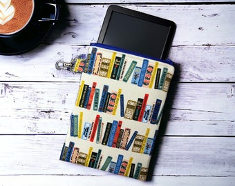 Rifle Paper Co Curio Book Club Fabric sleeve for the BASIC Kindle Version 8, 10, & 11, Pouch, Ereader, Case, Cover, Zip Pocket
