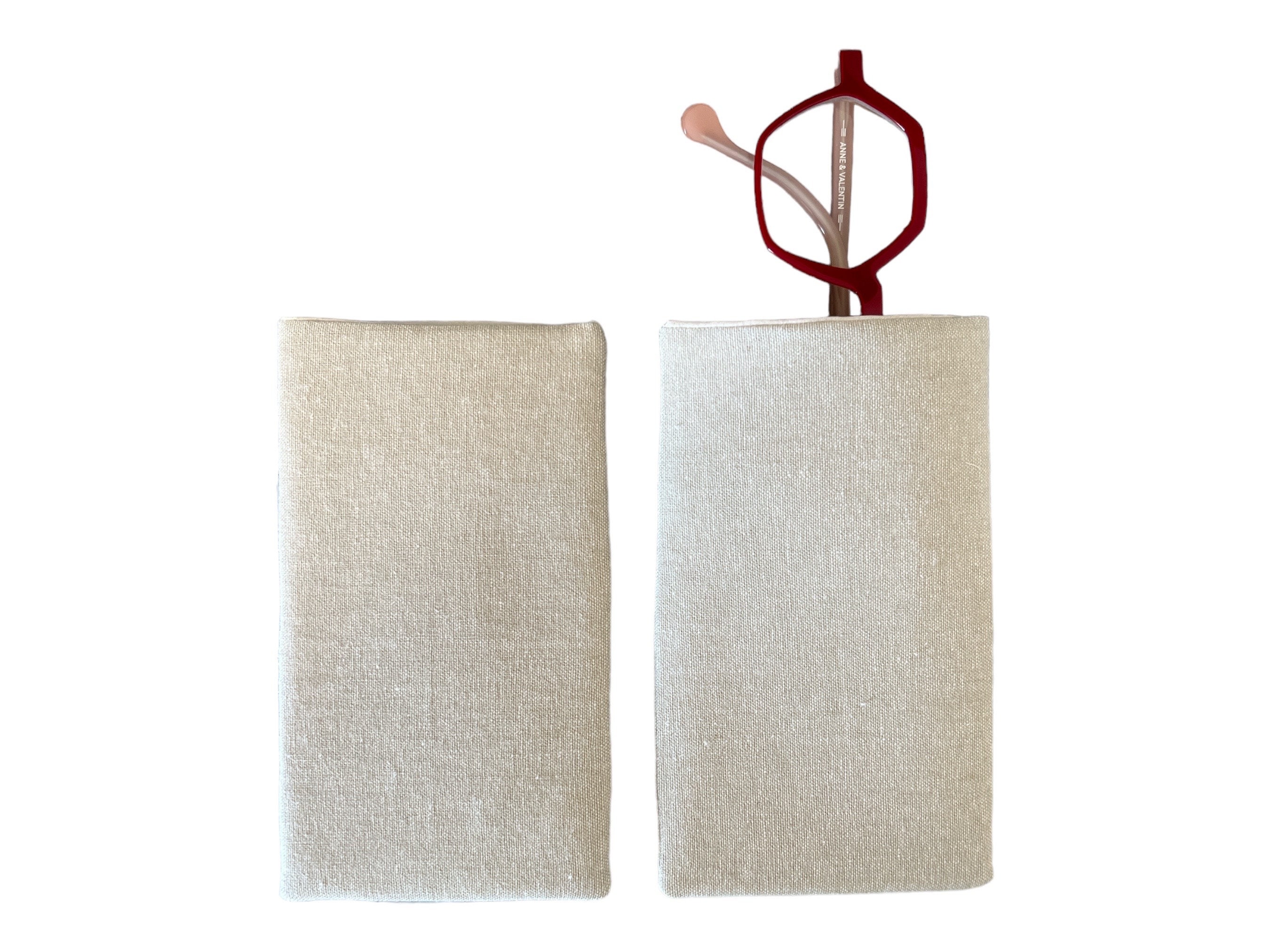 Linen Fabric Eyeglass Case - Soft Padded Slip Eyeglass Cover - Etsy