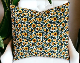 Rifle Paper Co Curio Sunflower Fields in Cream Fabric Pillow Cover