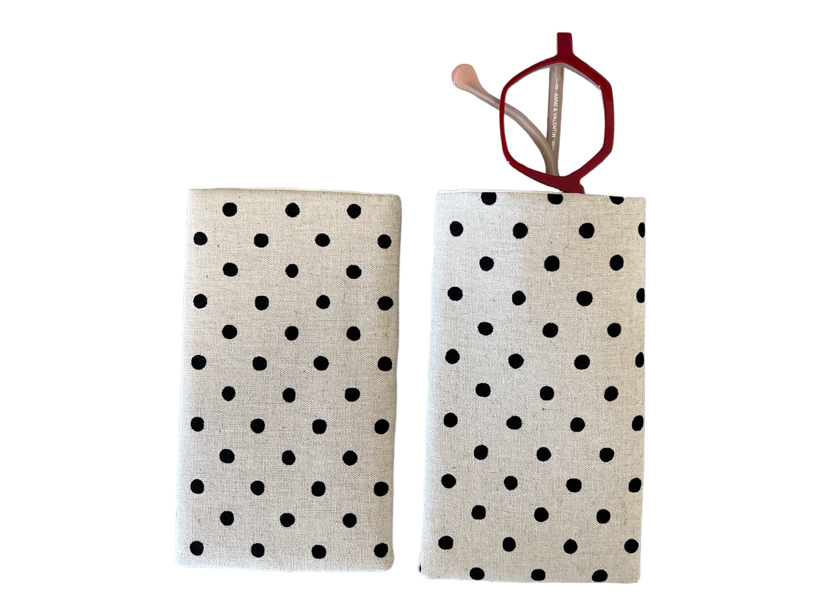 Linen Fabric Eyeglass Case - Soft Padded Slip Eyeglass Cover - Etsy