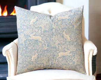 Rifle Paper Co Wildwood Fable Print in Blue Fabric Pillow Cover