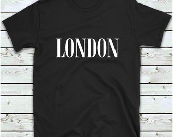 Damen Kurzarm Girlie T-Shirt London City Silhouette Stadt England Metropole