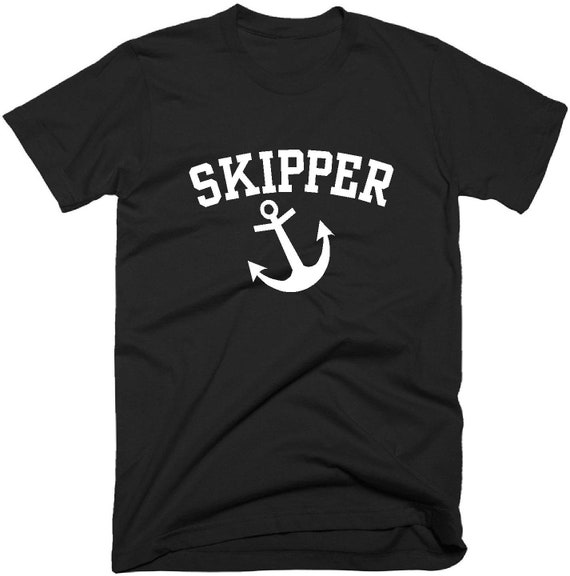 Skipper T-Shirt Nautical Anchor T Shirt Captain Sailor Tee | Etsy