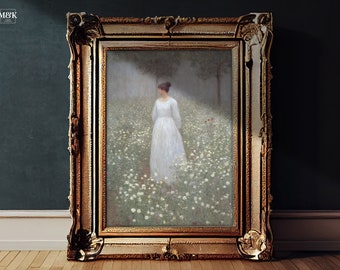Jane Austen Printable Pride and Prejudice Light Academia Wall Art Print Gift Idea Lizzy Bennet Painting Wall Decor Women's Office Print