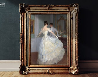 Jane Austen Printable Pride and Prejudice Light Academia Wall Art Print Gift Idea Lizzy Bennet Painting Wall Decor Women's Office Print