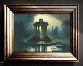 Island Altar Dark Academia Wall Art / Downloadable Art Print / Dark Cottagecore / Dark Academia Decor / Oddities and Curiosities