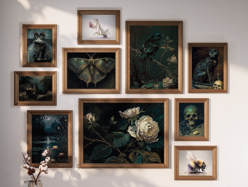 Dark Academia Gallery Wall