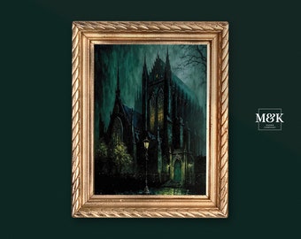 Dark Gothic Castle Print / Dark Academia Wall Art / Downloadable Art Print