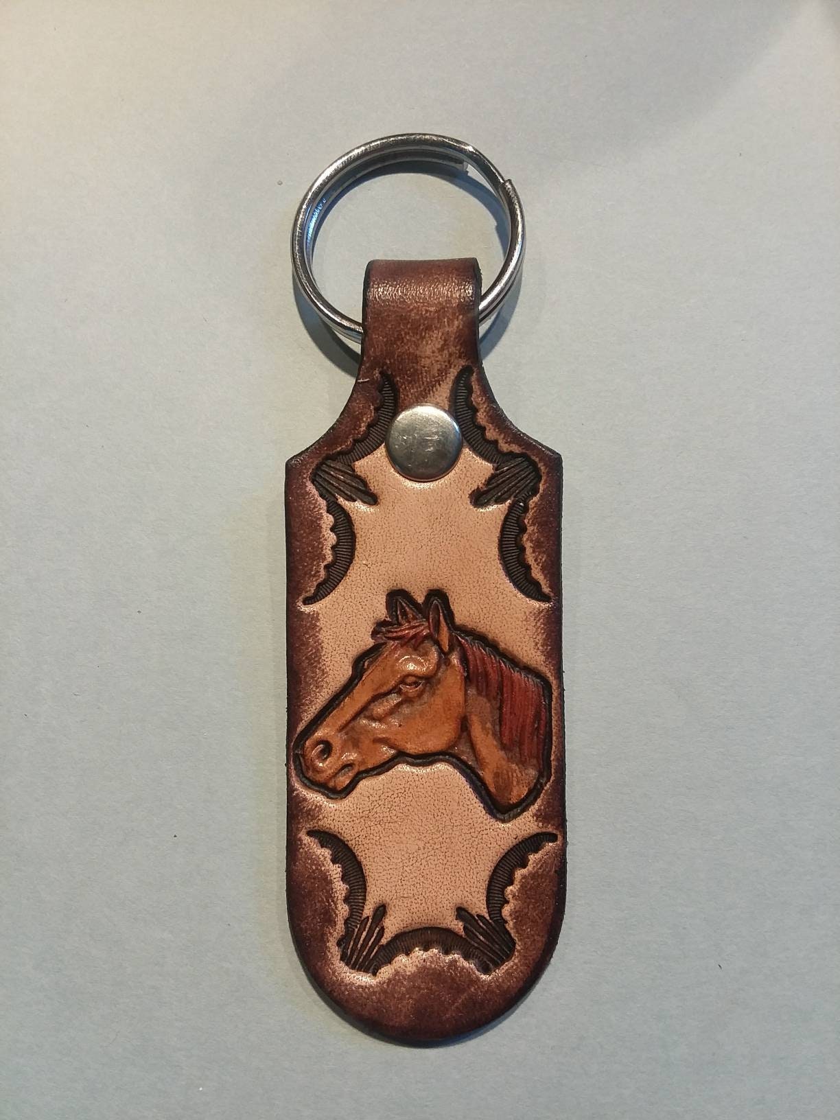 Leather Horse Key Chain Etsy