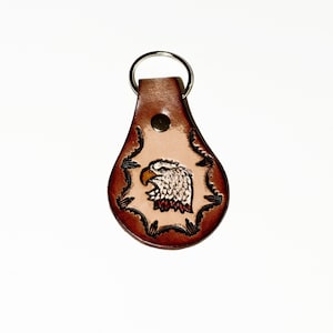 American Eagle Leather Key Fob / Keychain
