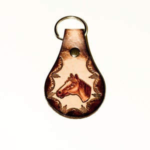 Leather Horse Key Chain